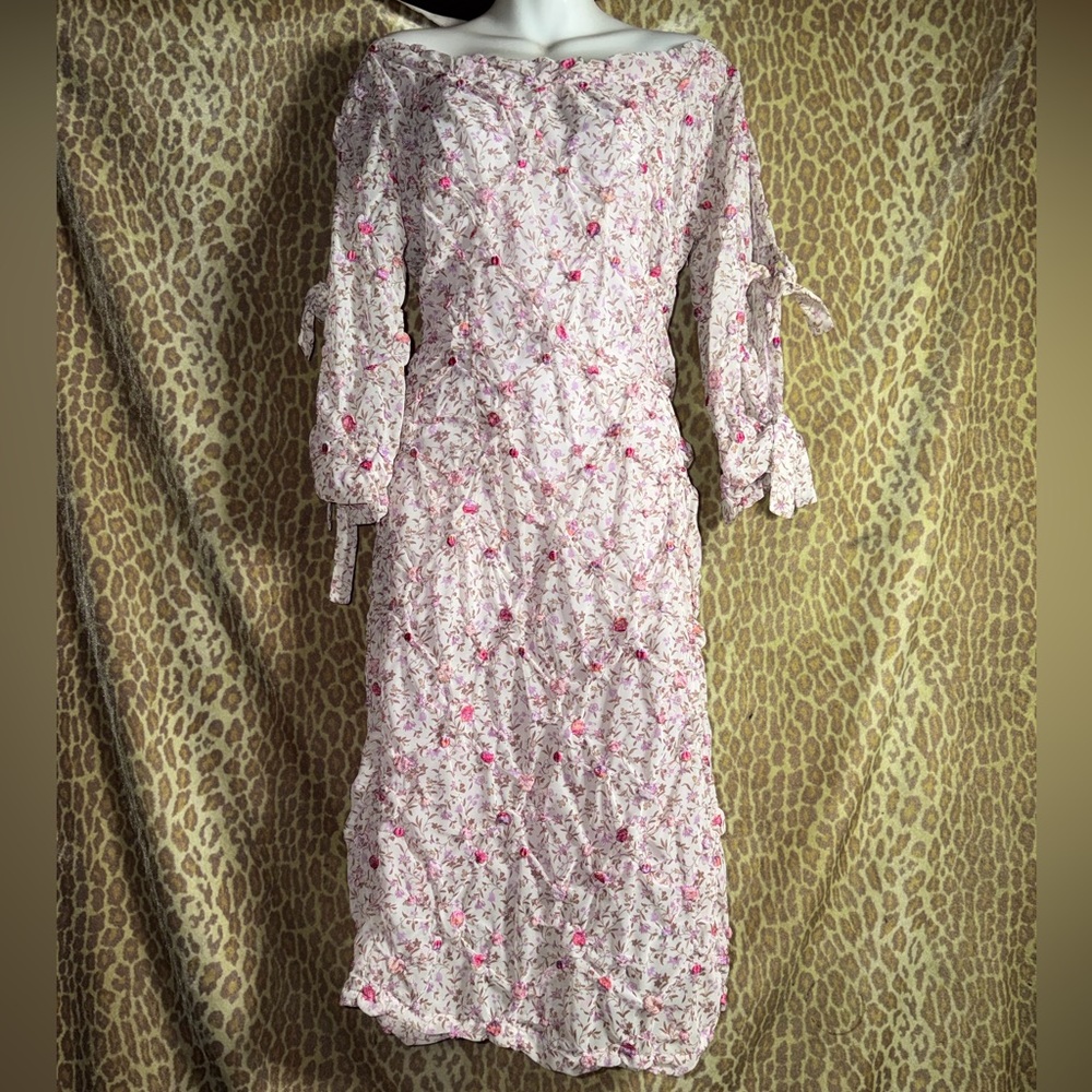SAMORA silk flowers dress